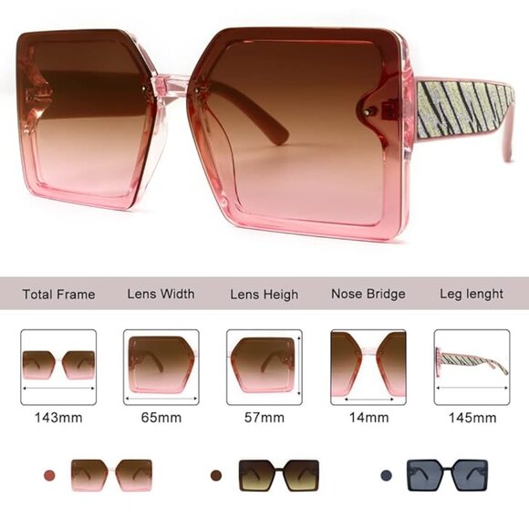 TRENDY OVERSIZED DESIGN SUNGLASSES - Picture 6 of 8